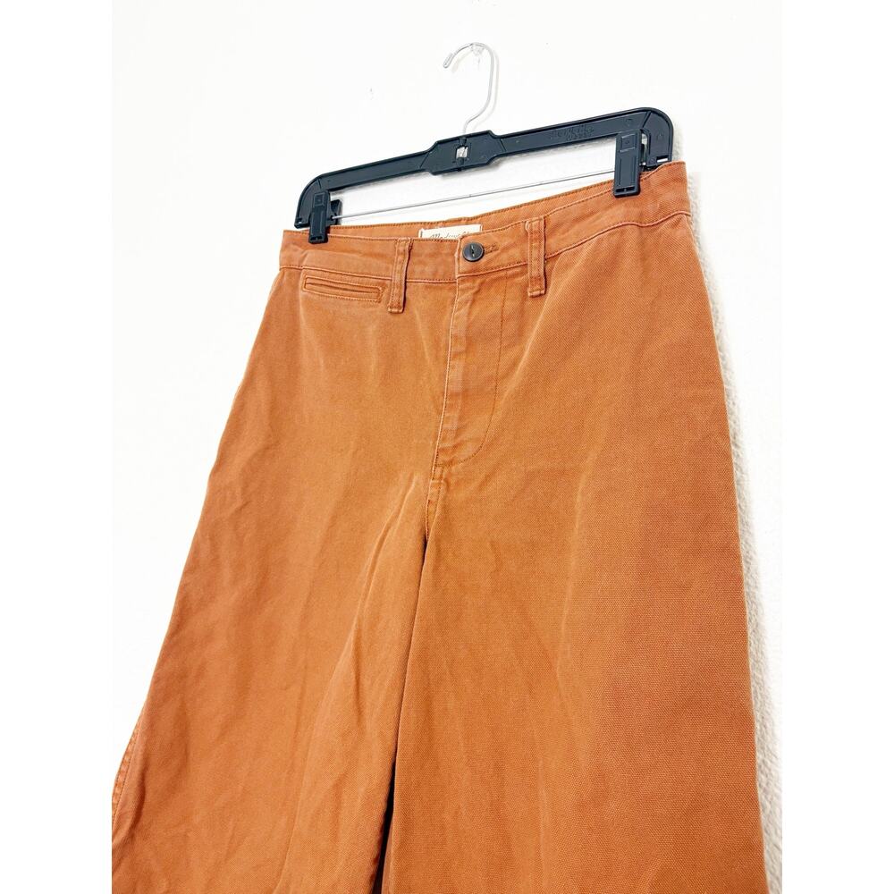 Madewell Emmett Wide Leg Crop Pants Size 26 Burnt Sienna Stretch Bohemian - Picture 7 of 13